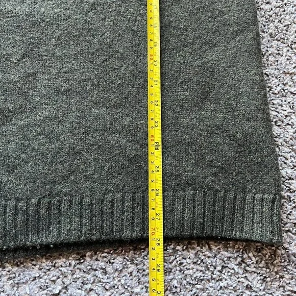 Jcrew Green 100% Wool Sweater Mens XL Preppy Urban Fashion Winter Gorpcore - Picture 5 of 6